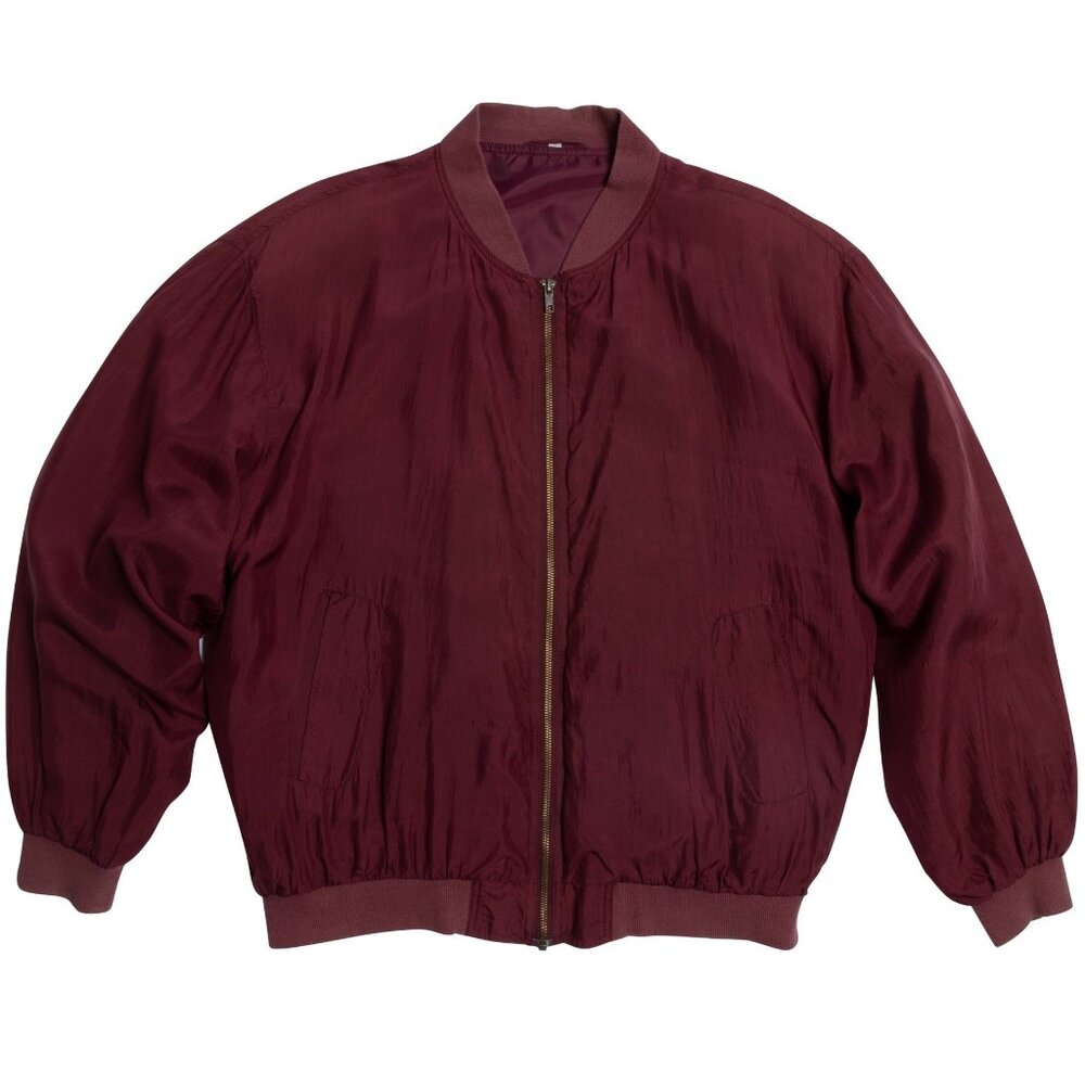 Sundazed (Germany) 70s Vintage Silk Bomber Jacket : L